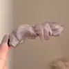 Presilha banana plissada de chifon, presilha vertical, presilha de garra de verão de alta qualidade, presilha para rabo de cavalo na nuca, presilha de cabelo elegante e delicada