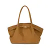 Bolsa Tote Balde para Deslocamento Casual Transfronteiriço para Mulheres 2025 Novo Estilo Plissada Fashionável Bolsa de Ombro Único