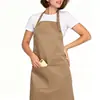 Avental Transfronteiriço Amazon de Poliéster com Gola Halter e Logotipo Personalizado para Padaria, Cafeteria, Roupa de Trabalho, Avental de Cozinha Doméstica