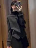 Suéter de Gola Alta Estilo Casual para Mulheres 2026 Novo Inverno Espessado Tamanho Grande Malha Base para Roupas de Exterior ou Roupa Íntima