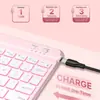 Aplicable para Funda Teclado Bluetooth Galaxy Tab A9+ Funda para Tableta Samsung de 11 pulgadas S6 lite Funda Retroiluminada de Colores