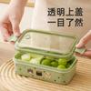 Caja Escurridora de Doble Compartimento Caja para Conservar Frutas en el Refrigerador Caja Doméstica para Almacenar Cebolla, Jengibre, Ajo Caja para Congelador Caja para Almacenar Alimentos