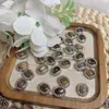 Aretes Ovalados con Bordes de Diamante de Piedra de Espina Dorsal Negra Natural Diseño Francés de Lujo Ligero