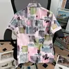 Camiseta de manga corta para hombre de verano, camisa casual de playa de talla grande de moda, holgada, transpirable, top fino al por mayor