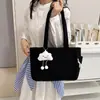 2026 Nova Moda Bolsa Tote de Veludo Coteleê Grande Capacidade Bolsa de Ombro Estilo Coreano Versátil Bolsa de Mão Casual para Mulheres