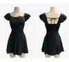 2026 Nuevo Traje de Baño Falda de una Pieza de Ángulo Plano para Mujer Cubre Vientre Adelgazante para Playa, Resort, Aguas Termales [Dropshipping]