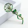 Ruan Hao Xin personalidad del producto broche natural simple esmalte de gota pintado rana verde abrazando hoja de loto broche pin de flor