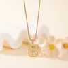 Colar pingente de coração criativo em cobre com zircônia incrustada, estilo chinês, versátil, único e sofisticado, joia unissex