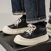 Estação Europeia Tênis Masculino High-Top Moderno Outono/Inverno Sola Grossa Que Aumenta a Altura Tênis Casuais Versáteis Esportivos para Jovens Skate Leve
