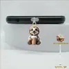 Adornos Colgantes Decorativos, Tapón Antipolvo para Teléfono Móvil, Tipo-C 2D Acrílico con Forma de Gato Lindo Pieza Plana de Interfaz