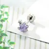 Pendientes de Estrella de Cinco Puntas Estilo Coreano Hensen Estilo Ins Nicho Simple Acero de Titanio Clavos para Hélice Oreja Pendientes Perforantes de Alta Gama para Chica