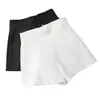 Shorts de terno de verão feminino de cintura alta 2026 novo preto solto em A perna larga emagrecedor hot pants de chiffon para mulheres