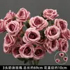 Flor de Rosa de Borde Afilado Pétalo Plegable Rosa del Amante Decoración de Fondo para Salón de Bodas Flores para Camino Materiales para Arreglos Florales Flores Artificiales para Boda