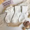 Calcetines de lolita japoneses de verano para mujer, calcetines cortos con tiras de encaje, bonitos y suaves calcetines de orejas de lolita para niña jk