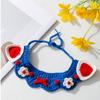 Babeiro Toalha para Saliva de Gato, Babador Fofo, Babador de Animal de Estimação Tricotado à Mão, Coleira Decorativa para Cachorro, Acessórios de Tricô