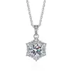 Acessórios de Colar de Floco de Neve Cravejados com Diamantes Brilhantes Banhados a Prata Estilo Europeu e Americano para Mulheres, Estilo de Luxo Leve, Corrente de Clavícula de Natal de Nicho de Alta Qualidade