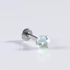 Brinco de gota de óleo que muda de cor coração de pêssego aço inoxidável moda dente interno piercing labial anel labial fundo plano requintado joia para piercing no corpo humano