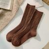 Calcetines de lana de rombos de otoño e invierno color Curry Joker color sólido calcetines de tubo calcetines de algodón cálidos para niños fabricantes venta al por mayor