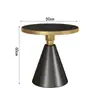 Mesa de Café Pequeña Nórdica de Lujo Ligero, Mesa Lateral para Sofá, Mesa de Esquina para Sala de Estar del Hogar, Mesa Redonda Pequeña Moderna Minimalista de Pizarra y Mármol