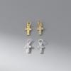 S925 Prata Seiko Galvanoplastia Simples Micro Cruz Pingente DIY Pulseira Pulseira Colar Pingente de Jóias Q0066