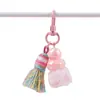 Comercio Exterior Colgante de Hilo de Algodón con Borla Tejida Accesorios para Joyería Hechos a Mano DIY Colgante de Llavero con Borla de Pato Decoración