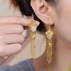 Pendientes Kabasi "Loto de la Buena Suerte" de Plata S925 Incrustados con Jade Natural Hetian, Pendientes de Estilo Chino Tradicional, Suministro para Transmisiones en Vivo