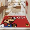 Felpudo de Entrada con Bucle de Seda Mario, Felpudo de Dibujos Animados para Raspar Barro, Felpudo Personalizable, Felpudo para Mesa de Café, Bucle de Seda de Dibujos Animados