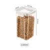 Frasco Sellado Plástico Frasco de Comida Frasco de Almacenamiento Frasco de Almacenamiento Frasco de Almacenamiento Grano Grano Grueso Bocadillos de Cocina Frasco de Almacenamiento para Refrigerador