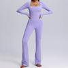 Traje Europeo y Americano Nuevo de Manga Larga 2025 Traje de Yoga Alta Elasticidad Transpirable Traje de Fitness para Danza Traje Deportivo de Campana Mujeres