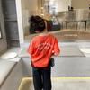 Camiseta de Manga Corta para Niños 100% Algodón Estilo Coreano Suelta Verano 2022 Nuevo Estilo Top para Niñas ins Trendy