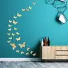 Pegatina de Pared Espejo Acrílico Mariposa de Fábrica Decoración Creativa de Dibujos Animados para Habitación Infantil, Escuela, Sala de Estar, Fondo de TV