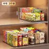 Caja de almacenamiento para gabinete para artículos varios de cocina, bocadillos, cosméticos; caja de almacenamiento rectangular transparente de acrílico para escritorio