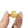 Anel Lua Estrela Dourado Super Brilhante, Anel Exquisito de Alto Padrão Nicho Retrô, Anel Fashionável Acessível de Luxo para o Dedo Indicador