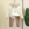 Roupas de Casa para Crianças, Pijamas Novos para Meninos, Roupa Íntima Térmica de Veludo Alemão para Meninas, Conjunto de Roupas de Outono com Calças Compridas, Lote de Roupas para Meninos e Meninas