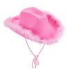 Chapéu Cowboy Rosa Amazon Rap Coroa de Rap Chapéu Cowboy Ocidental Menina de Aniversário Chapéu Cowboy Rosa