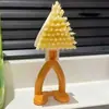 Escova Triangular Dobrável para Uso Doméstico, Escova de Limpeza com Cabo Curto para Cantos da Cozinha, Fogões, Janelas e Frestas na Parede