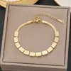 Centenas de Pulseiras Meichen Europeias e Americanas Ouro 18K Não Desbota Aço Titânio Femininas Simples e Versáteis Ins Personalizadas Moda Joias de Mão