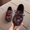 Zapatos de Princesa de Color Sólido a la Moda para Niñitas, Ventas Directas de Fábrica Primavera y Otoño, Zapatos Pequeños de Cuero de Suela Blanda para Actuación de Niñas
