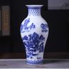Jingdezhen, pequeño jarrón de cerámica, adornos florales para sala de estar, moderno y sencillo, decoraciones de flores secas para el hogar, botella de porcelana