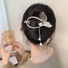 Pinza de giro de cola de pez estilo coreano aleación de zinc accesorios para el cabello rodete de la parte posterior de la cabeza pinza de agarre de temperamento antiguo horquilla de borla con diamantes de imitación