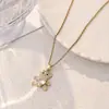 Collar Cruzado Transfronterizo Colgante para Mujer Cadena de Clavícula Completa Diamante Diseño de Nicho Cadena para el Cuello Acero de Titanio Accesorios de Joyería Cadena para Suéter