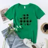 2025 Fiesta Independiente de Comercio Exterior St Creativo. Camiseta Informal Suelta de Manga Corta Estampada para el Día de San Patricio para Hombres y Mujeres