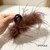 Clip de Pluma Súper Hada Nuevo Estilo Otoño e Invierno, Tamaño Grande para Cabello Grueso, Pinza de Tiburón para Recogido en la Parte Trasera de la Cabeza, Pinza para el Cabello Estilo Deseo Puro