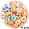 Pan de dona simulación fruta desayuno juego resina joyería accesorios pasador gel de crema hecho a mano material de bolsa ciega