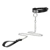 Collar de Cuero para Accesorios Sm Sexy Productos para Adultos Collar de Perro Alternativo Cadena de Tracción Popular Europeo y Americano