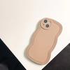 Estuche para teléfono Apple 12 con borde ondulado de color sólido líquido ins, adecuado para iPhone 14/13 Pro Max, 11, 15 Pro Max