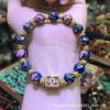 Nuevo Pulsera Blanca del Dios de la Riqueza Estilo Chino Pulsera de Cristal Serie de Pulseras Esmalte de Flor Cloisonné Cloisonné Cloisonné Estilo Nacional