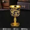 Copa de licor doméstica de alta calidad seleccionada, cáliz, metal vintage, europeo, creativo, adornos de vino al por mayor