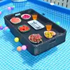Bandeja Flutuante de Rattan Bandeja Flutuante para Piscina Bandeja Flutuante Redonda de Rattan em Forma de Coração Exclusivamente para Exportação Transfronteiriça