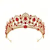 Corona de Aleación para Novia de Venta Caliente Europea Corona Barroca de Pedrería Accesorios para Vestido de Novia Modelo Corona de Pasarela
